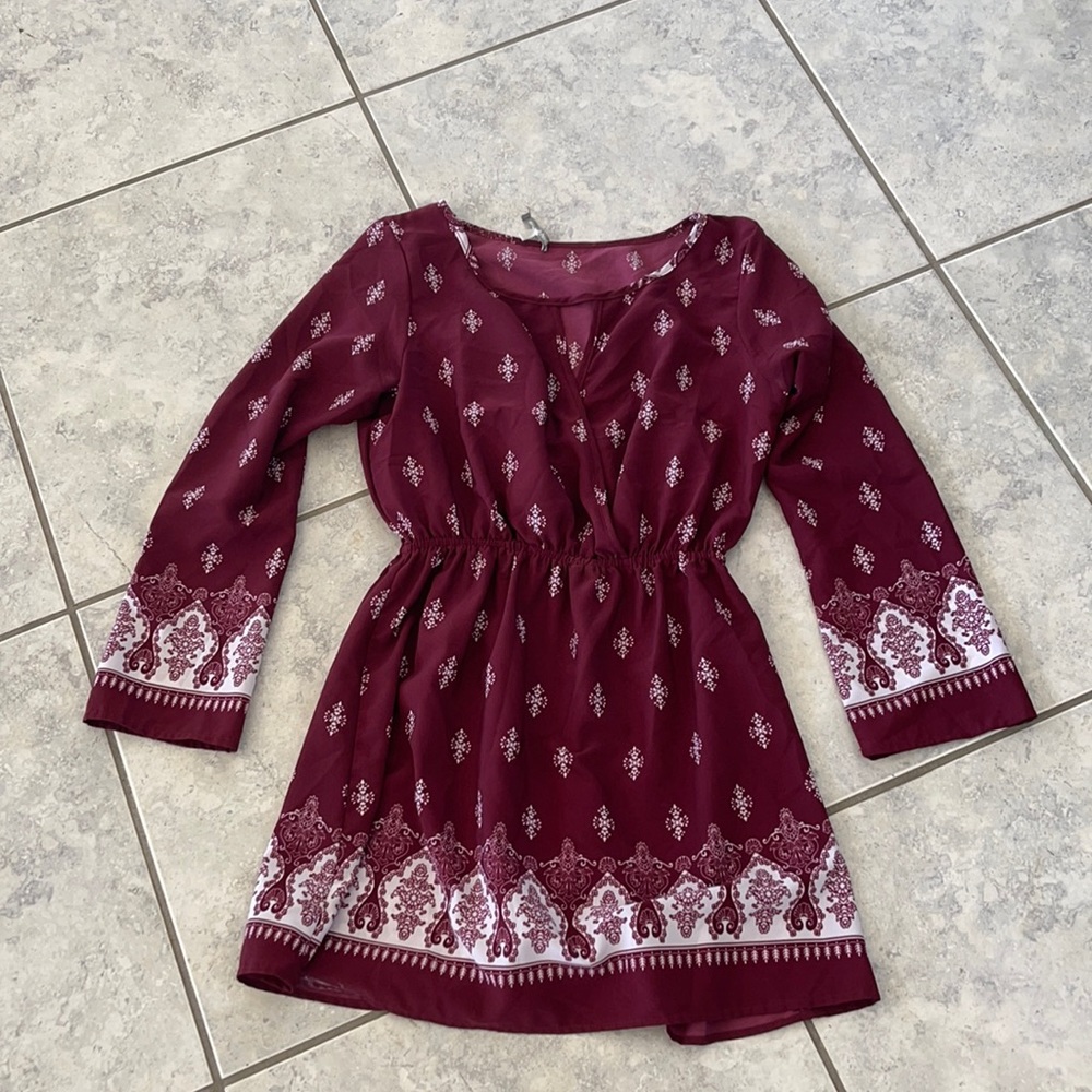 Maroon country style dress